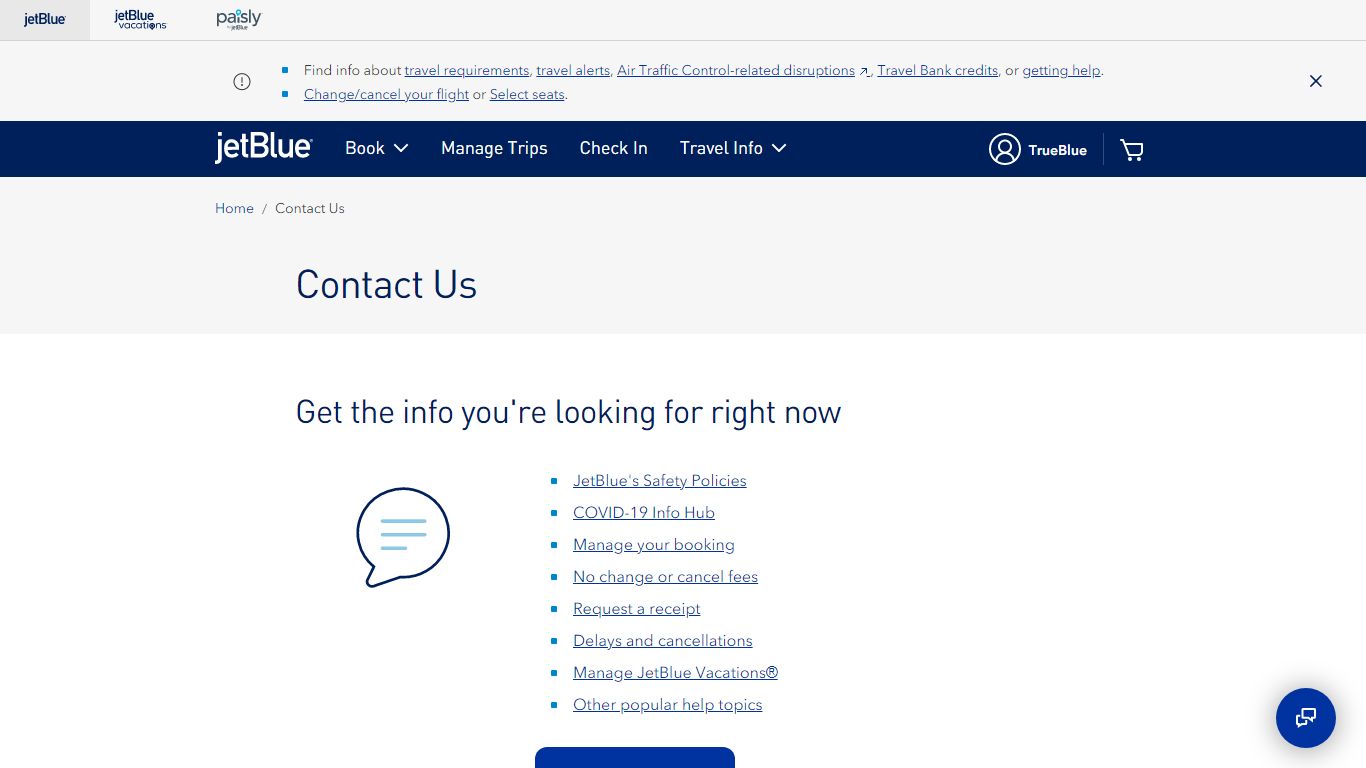 Contact Us | JetBlue